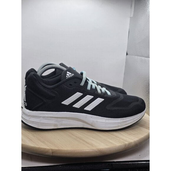 Men's Adidas Duramo Black White Athletic Shoes Size 8 - Excellent Pre-owned - Picture 1 of 10